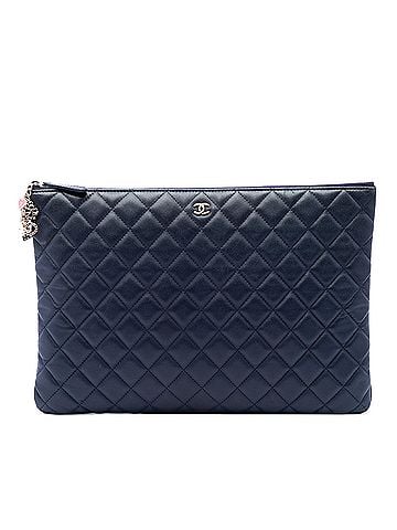 Chanel Large Quilted Lambskin Casino Charms O Case Clutch (view 1)