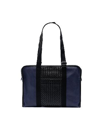 Bottega Veneta Bicolor Intrecciato Trimmed Nappa Business Bag (view 1)
