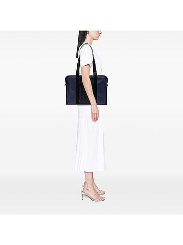 Bottega Veneta Bicolor Intrecciato Trimmed Nappa Business Bag (view 2)