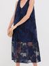 Tuckernuck 100% Polyester Floral Blue Cocktail Dress Size L - photo 3