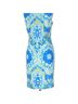 J. McLaughlin Paisley Blue Yellow Cocktail Dress Size M - photo 12
