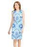 J. McLaughlin Paisley Blue Yellow Cocktail Dress Size M - photo 1