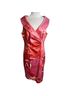 Kay Unger 97% Polyester 3% Spandex 100% Polyester Floral Pink Red Cocktail Dress Size 12 - photo 1