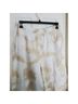 DKNY 100% Linen Print Tan White Casual Pants Size L - photo 5