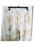 DKNY 100% Linen Print Tan White Casual Pants Size L - photo 3