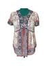 Knox Rose 100% Polyester Floral Paisley Multi Color Short Sleeve Blouse Size M - photo 1