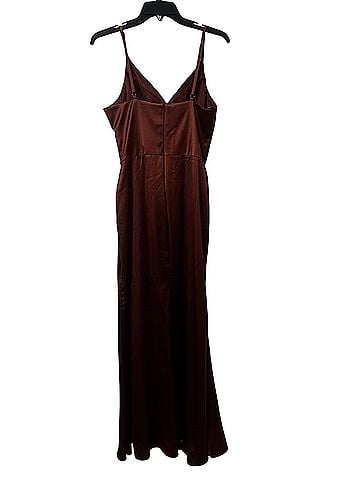 REVELRY Satin V-Neck Maxi Dress Casual Dress (view 2)