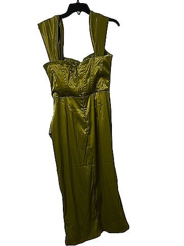 Akira Off-Shoulder Satin Corset Midi Dress Casual Dress (view 2)