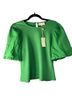 MELLODAY Green Short Sleeve Blouse Size L - photo 1