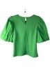 MELLODAY Green Short Sleeve Blouse Size L - photo 2