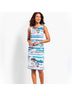 Talbots Stripes Blue Pink Casual Dress Size 4X - photo 4