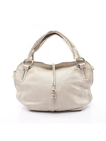 Céline Celine Bittersweet Metallic Handbag, Leather, Women's, White (view 1)