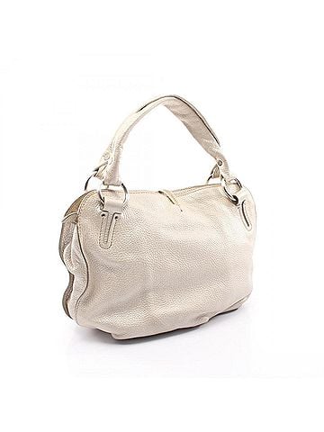 Céline Celine Bittersweet Metallic Handbag, Leather, Women's, White (view 2)
