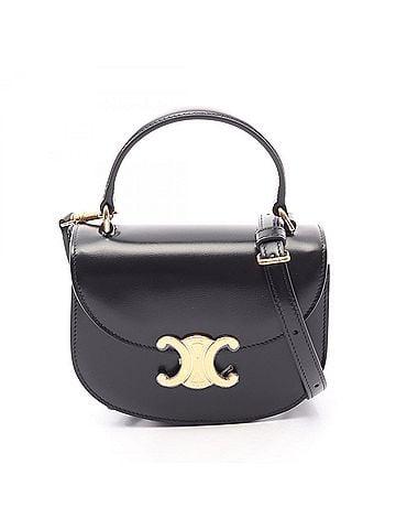 Céline Celine Triomphe Mini Besace Claire 2-Way Handbag, Leather, Women's, Black, 10L063 (view 1)