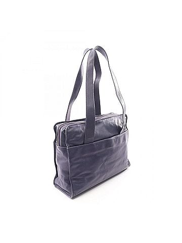 Céline Celine Circle Logo Tote Bag Handbag Leather Women's Navy (view 2)