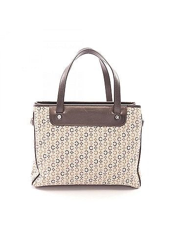 Céline Celine C Macadam Handbag, Canvas and Leather, Women's, Beige/Brown (view 1)