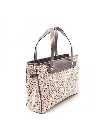 Céline Celine C Macadam Handbag, Canvas and Leather, Women's, Beige/Brown (view 2)