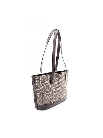 Céline Celine C Macadam Tote Bag Handbag Canvas Leather Women's Brown/Ivory (view 2)
