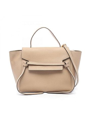 Céline Celine BELT BAG MINI - 2-way handbag, leather, women's, beige, 176103 (view 1)