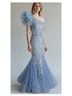 Mac Duggal 100% Polyester Blue Cocktail Dress Size 4 - photo 6
