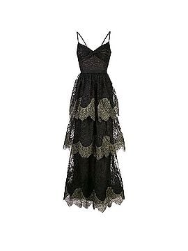 marchesa notte black lace dress Marchesa Notte