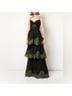 MARCHESA notte 100% Polyester Solid Black Gold Cocktail Dress Size 6 - photo 10