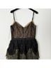 MARCHESA notte 100% Polyester Solid Black Gold Cocktail Dress Size 6 - photo 11