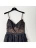 MARCHESA notte 100% Polyester Solid Black Gold Cocktail Dress Size 6 - photo 4