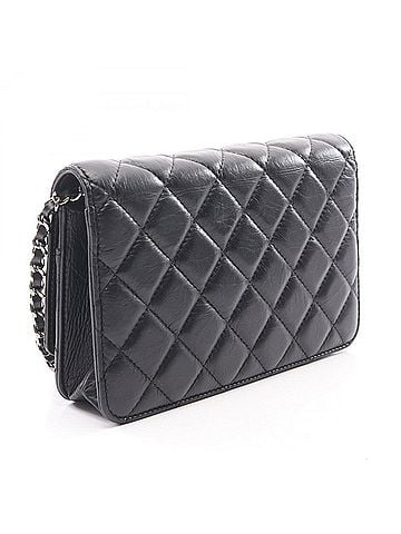 Chanel Chanel Matelassé Shoulder Bag/Handbag, Leather, Women's, Black (view 2)