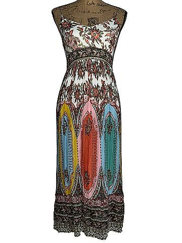 Anthropologie Virginia Tiered Boho Print Maxi Active Dress (view 1)