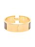 Hermès 100% Metal Black Hermes HERMES Clic Clac H Bangle Accessory GP (Gold Plated) Women's Black/Gold Tone One size - photo 2