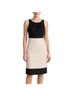 Max Mara Studio Color Block Black Ivory Cocktail Dress Size 4 - photo 1