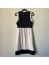 Max Mara Studio Color Block Black Ivory Cocktail Dress Size 4 - photo 4