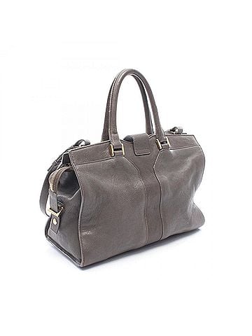 Yves Saint Laurent Yves Saint Laurent Petit Cabas Y-line 2-way handbag, leather, women's, gray, 311210 (view 2)