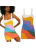 Mara Hoffman 100% Modal Color Block Multi Color Cocktail Dress Size XS - photo 1