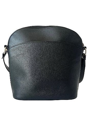 Longchamp Vintage Le Foulonne Dome Black Pebbled Leather France Y2K
 Leather Crossbody Bag (view 2)