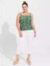 Torrid Floral Green White Tank Top Size 2X - photo 4