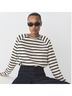 Mango 100% Cotton Stripes Black White Long Sleeve T-Shirt Size S - photo 5