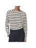Mango 100% Cotton Stripes Black White Long Sleeve T-Shirt Size S - photo 1