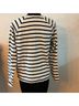 Mango 100% Cotton Stripes Black White Long Sleeve T-Shirt Size S - photo 7