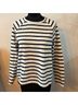 Mango 100% Cotton Stripes Black White Long Sleeve T-Shirt Size S - photo 4