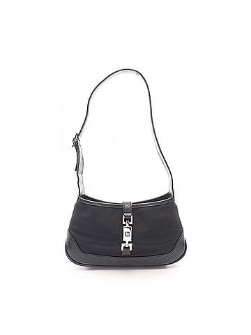 Gucci Gucci Jackie Shoulder Bag/Handbag, Canvas and Leather, Women's, Black, 007?2039 (view 1)