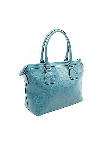 Gucci Gucci Interlocking G 2-Way Handbag, Leather, Women's, Blue, 449659 (view 2)