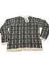 EENK 100% Wool Graphic Black Ivory Cardigan One size - photo 2