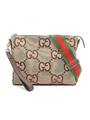 Gucci Gucci Jumbo GG Messenger Bag, Shoulder Handbag, Canvas and Leather, Men's Women's, Beige/Brown, 699130 (view 1)