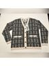 EENK 100% Wool Graphic Black Ivory Cardigan One size - photo 4