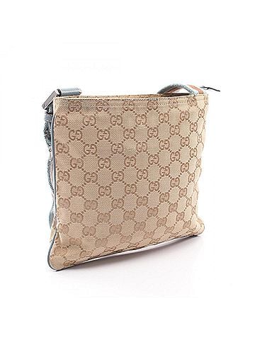 Gucci Gucci shoulder bag/handbag, canvas and leather, women's, beige, blue, brown, 146309 (view 2)