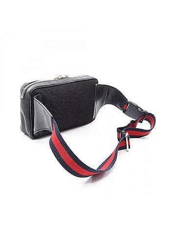 Gucci Gucci Soft GG Supreme Sherry Line Waist Bag/Handbag, Coated Canvas and Leather, Men's, Black/Gray, 474293 (view 2)