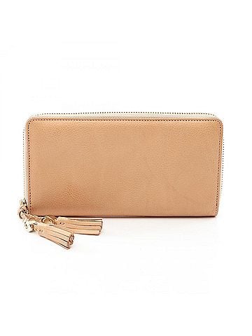 Gucci Gucci GUCCI Tassel Round Long Wallet, Leather, Women's, Beige, 261393 (view 1)