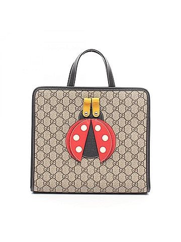 Gucci Gucci Children's GG Supreme Ladybug Tote Bag Handbag, Coated Canvas Leather, Women's, Beige/Multicolor, 664083 (view 1)